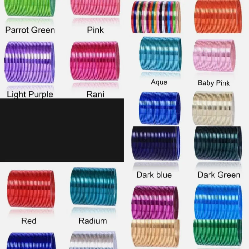 Waterproof Metal Bangles Set - 1 Dozen Vibrant Daily Wear Bangles - Set 2