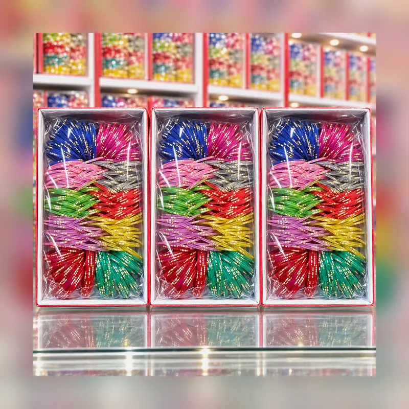 Pack Of 3 Boxes Glass Jelly Bangles - Wholesale Partywear Deal - Set 4